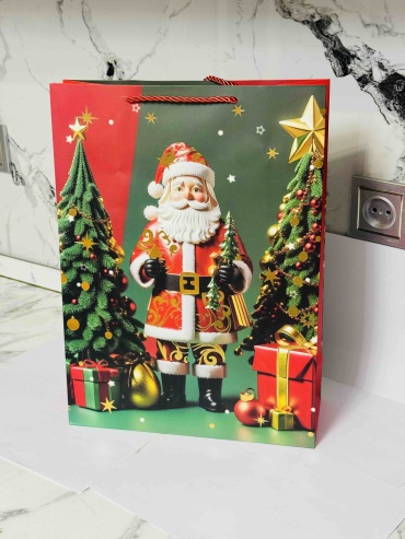 Подарочный пакет 1 шт картон 25х33 см