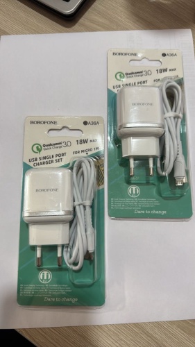 Borofone BA36A micro USB, USB 18 Вт белый