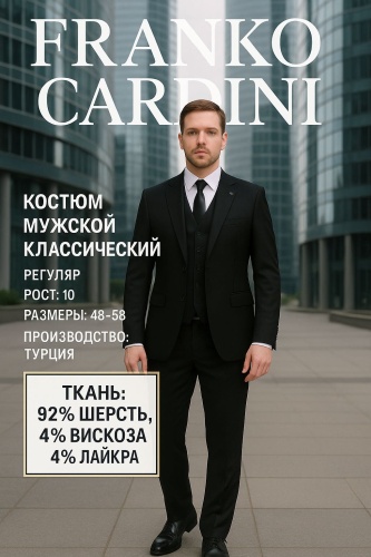 Мужской костюм черный