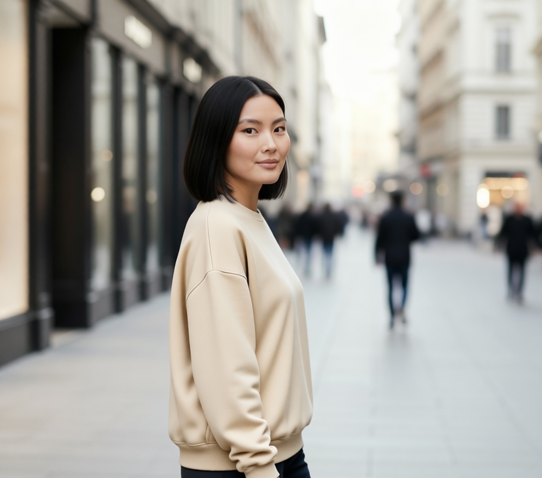Свитшот Zhanat Moda однотонный коричневый, бежевый