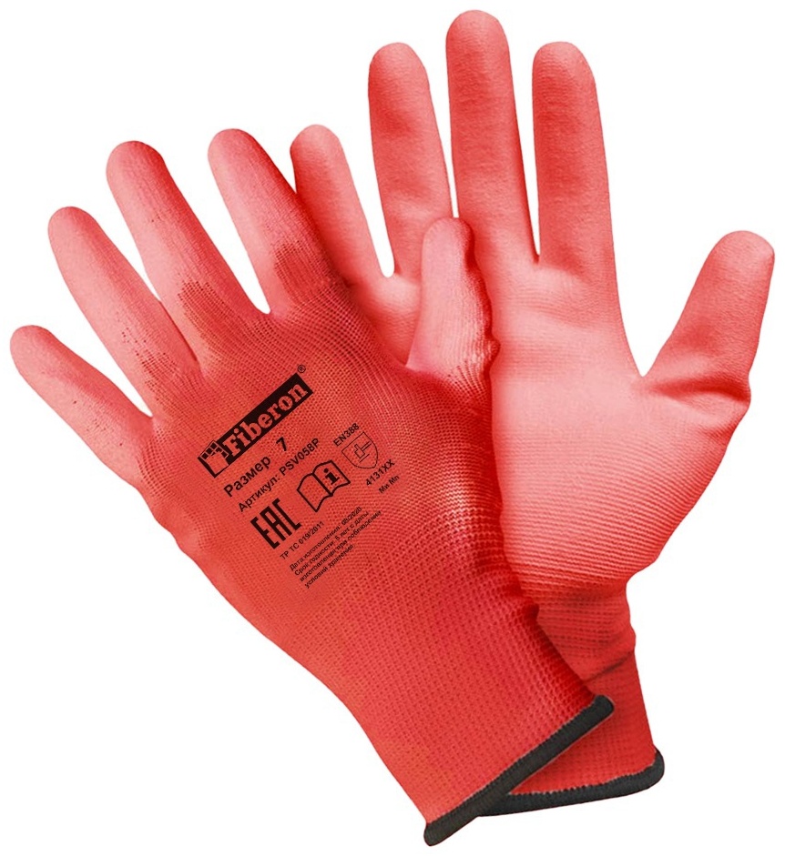 Fiberon перчатки хозяйственные, хлопчатобумажные 1 шт