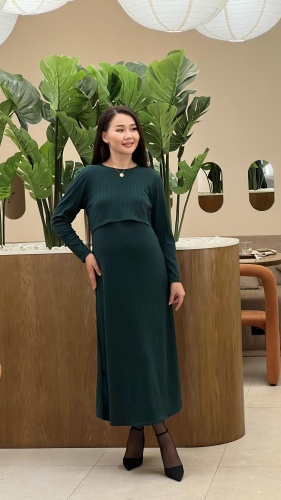 Повседневное платье Ana Store темно-зеленый