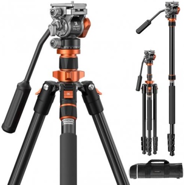 Напольный штатив K&F CONCEPT Видеоштатив трансформер в видеомонопод K&F Concept K234A7+FH-03 KF09.136
