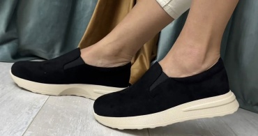 Слипоны FASHION черный