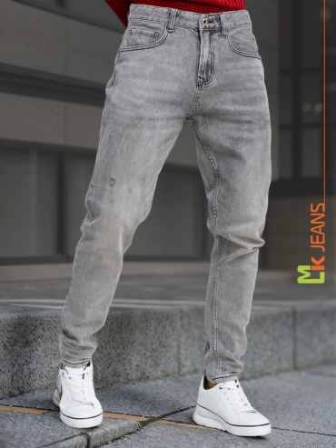 Джинсы зауженные MkJeans светло-серый