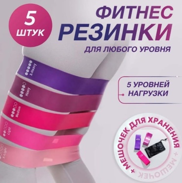 Фитнес-резинка FitnesShock SP777 5 шт 18 кг