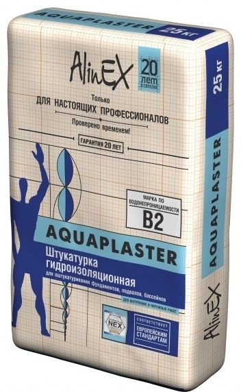 AlinEX AQUAPLASTER 25 кг, цементная