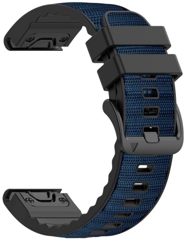 Ремешок для Garmin Fenix 8, Fenix 5X, Fenix 6, Fenix 7 темно-синий