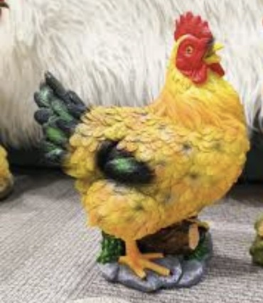 Статуэтка Курица 19 см, искусственный камень