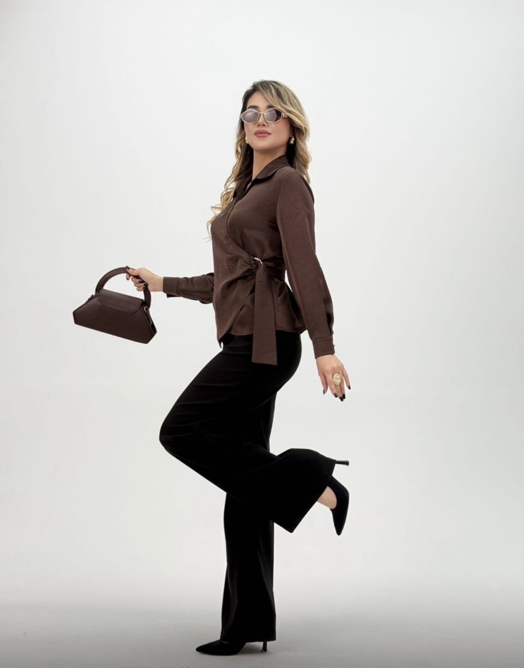 Блузка GJ CHIC LIFE коричневый