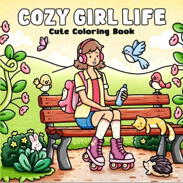 Раскраска Раскраска Cozy Girl Life