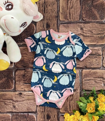 Боди Munka Kids синий, розовый
