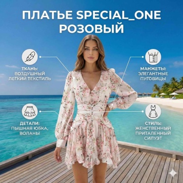 Платье Special_one розовый