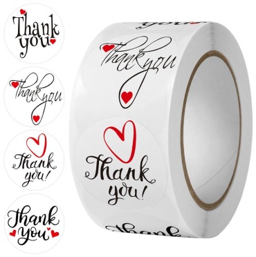 Наклейки. Thank you. 2,5см. 500шт