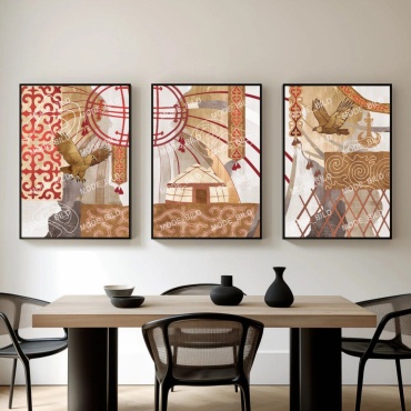 Mode Bild картина Войлок триптих 65x90 см