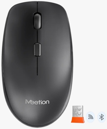 Мышь MeeTion MT-BTM100 Steel Gray серый