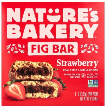 Nature's Bakery батончик Fig Bar strawberry 6 шт