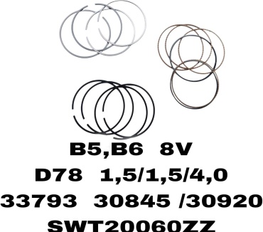 A.D.A.L AUTO кольца поршневые 33793/30845/30920/SWT20060ZZ