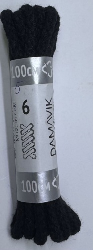 Damavik Шнурки косичка черный 100 см