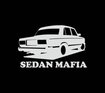 Наклейка VAZ 2107. LADA 2107. SEDAN MAFIA 20×14см