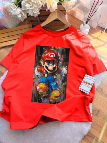 Футболка Супер Марио Super Mario TMH_TREND.KZ красный