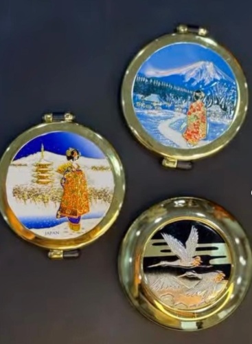 Шкатулка Morita с зеркальцем, фарфор