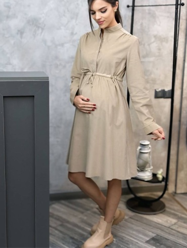 Повседневное платье MamaStyle бежевый