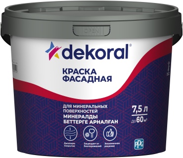 Dekoral водно-дисперсионная фасадная 0.9 л, бесцветный/прозрачный цвет