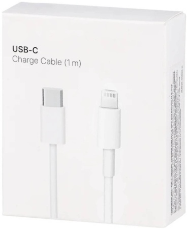 Кабель USB TypeC (M), Lightning (M), 1 м, белый