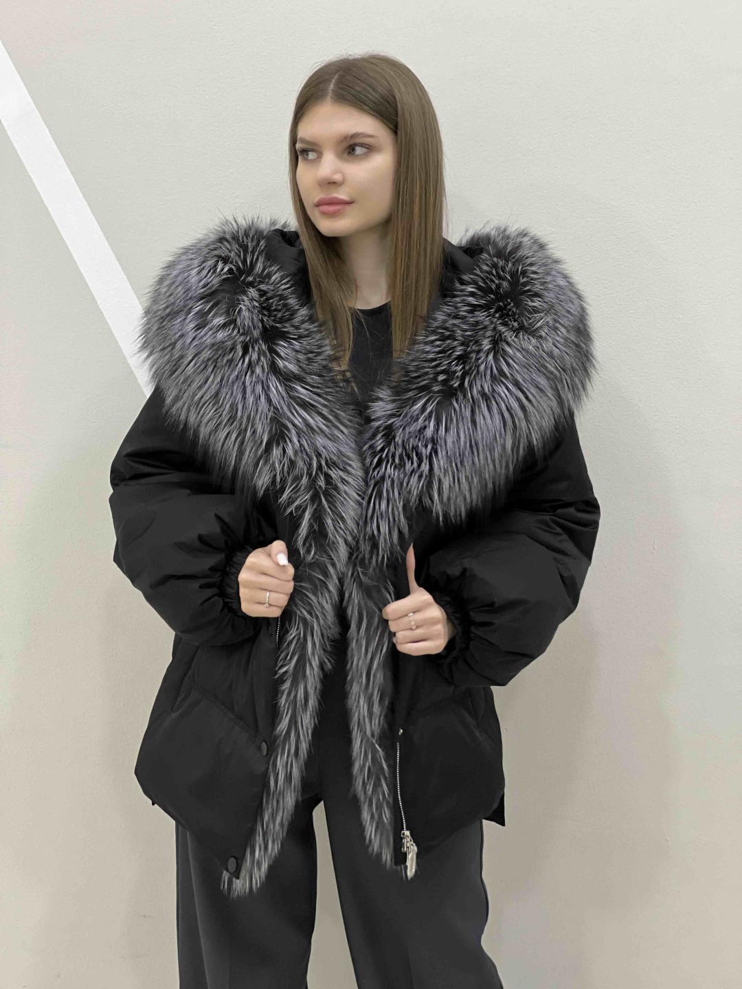 Парка черный