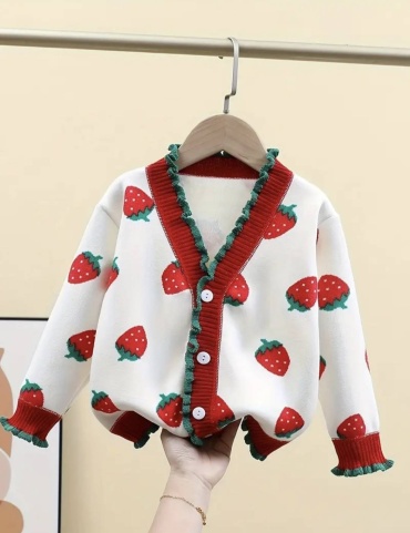 Кардиган Baby Show белый, красный