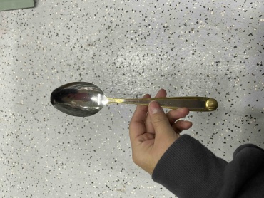 Ложка 1 шт, золотистый Без бренд