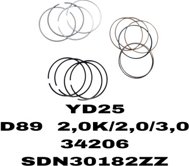 A.D.A.L AUTO кольца поршневые 34206/SDN30182ZZ
