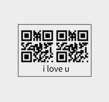 Временные тату Qr Code “I love you” для парочек Beast Original