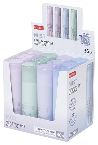 Клей Hatber Клей-карандаш 36г. Hatber Mist 36 г