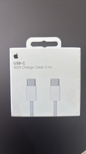 Кабель USB TypeC (F), USB TypeC (M), 1 м, белый