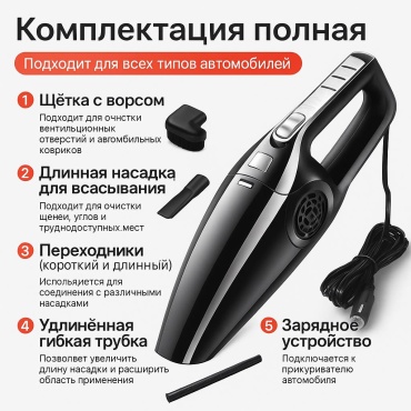 Пылесос 1 л черный