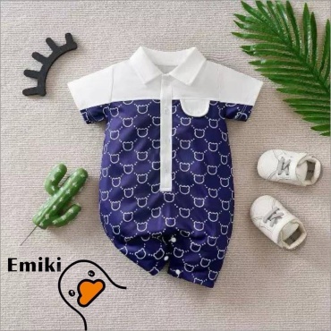 Слип Emiki белый, синий