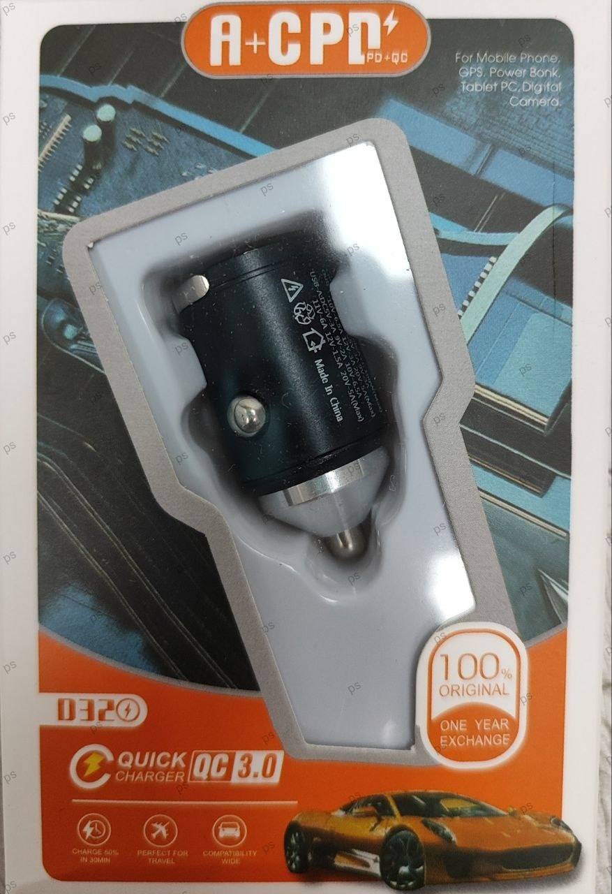 Зарядное устройство D32 USB Type-C, USB черный