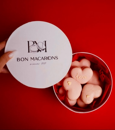 Bon macarons Набор Сердечки Love 16 см диаметр