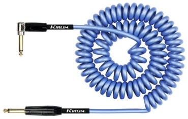 Кабель инструментальный, угловой коннектор, 9.1м, синий, Kirlin, IPK-222BFGL-30FT/BLE