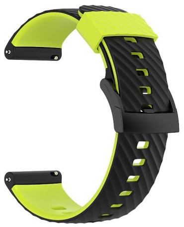 Ремешок BOGEMA для Garmin Venu X1 черно-зеленый