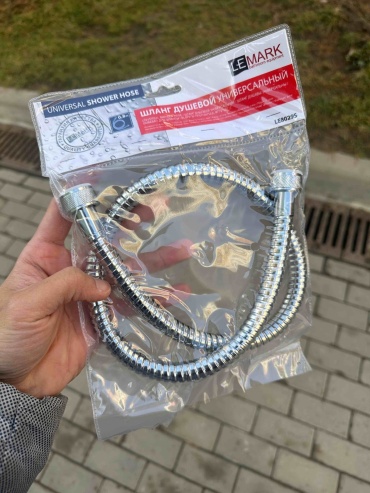 Шланг для душа Lemark металлическая оплетка, 80 см, подключение 1/2x1/2