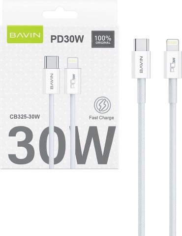Зарядное устройство BAVIN CB325 Lightning 30 Вт белый