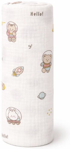 Пеленка муслиновая Space Hello, 1 шт, 80x100 см