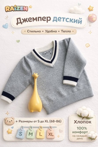 Джемпер серый
