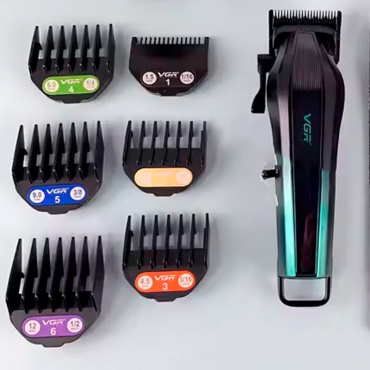 VGR Professional машинка для стрижки V-237 черный, бирюзовый