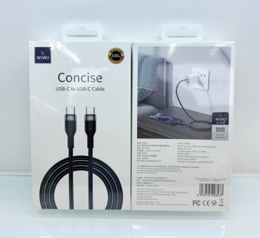 Кабель WIWU USB TypeC (F), 2 м, WIWU черный