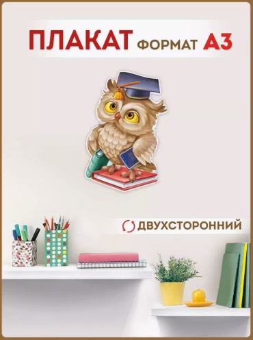 Плакат Империя поздравлений Совенок, A3, картон