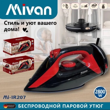 Утюг Mivan Mi-IR207 красный, черный